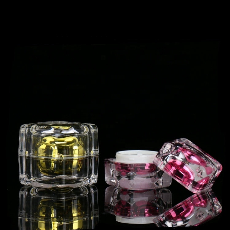 Double Wall Eco-friendly Refillable Wide Mouth Empty Cosmetic Containers Plastic Cream Jar