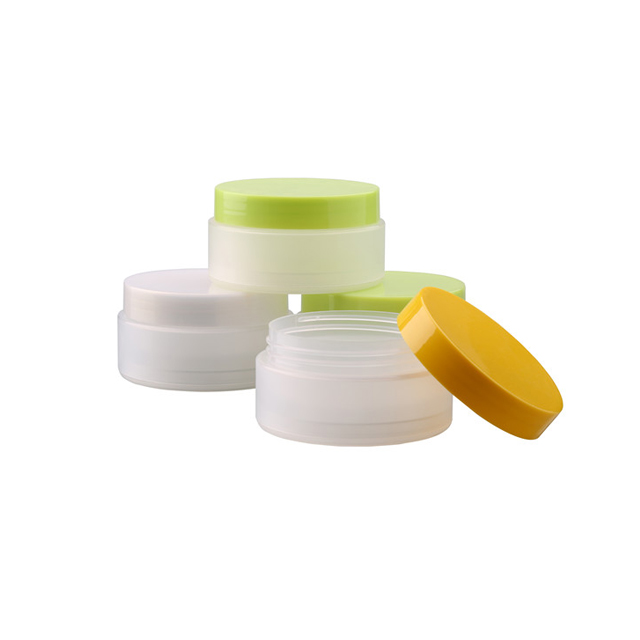 Double Wall PP Plastic Cosmetic Packaging Cream Jar 100ml