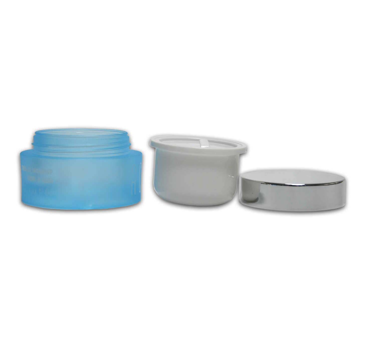 Double Wall Round 50g Blue Skin Care Cream Facial-pack Plastic Jar