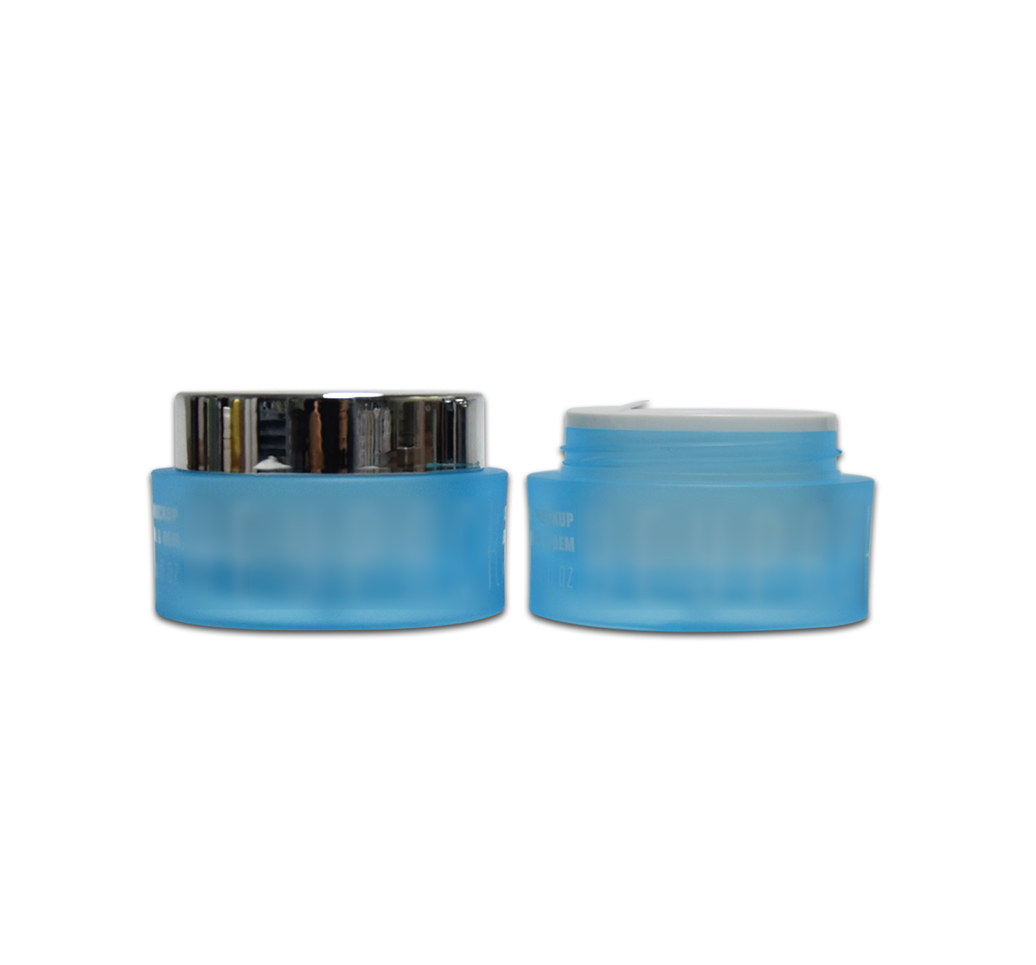 Double Wall Round 50g Blue Skin Care Cream Facial-pack Plastic Jar
