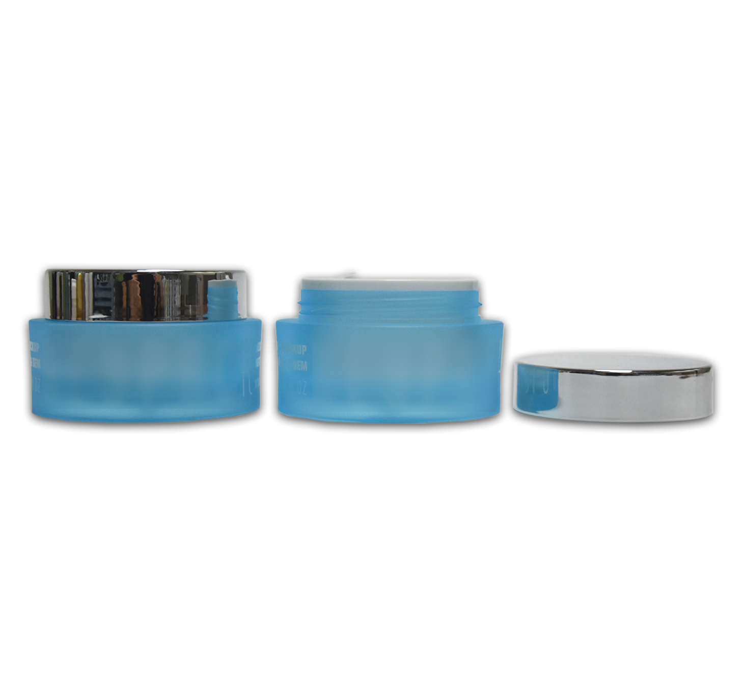 Double Wall Round 50g Blue Skin Care Cream Facial-pack Plastic Jar