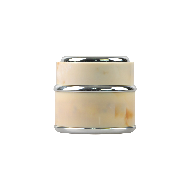 Double wall ABS PP plastic cosmetic cream jar like aluminum jar for cosmetic cream