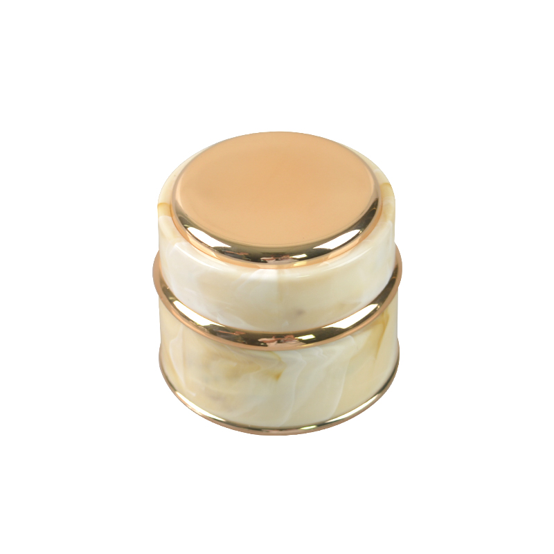 Double wall ABS PP plastic cosmetic cream jar like aluminum jar for cosmetic cream