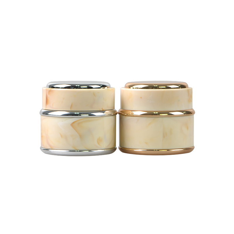 Double wall ABS PP plastic cosmetic cream jar like aluminum jar for cosmetic cream