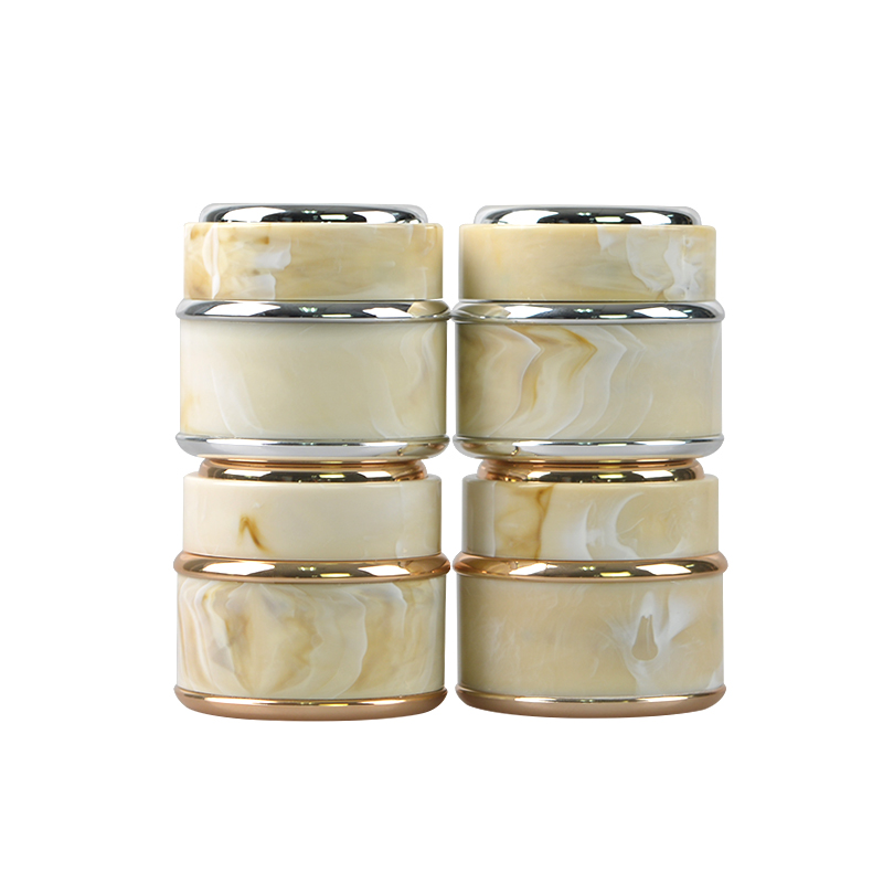 Double wall ABS PP plastic cosmetic cream jar like aluminum jar for cosmetic cream