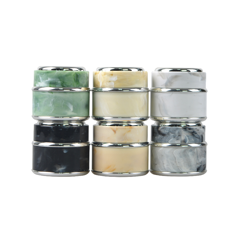 Double wall ABS PP plastic cosmetic cream jar like aluminum jar for cosmetic cream