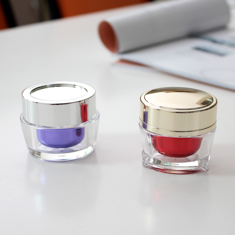 Double wall acrylic cosmetic cone shape cream jar 30g 50g 100g