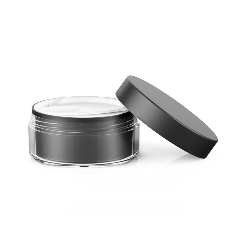 Double wall acrylic round hair care cream jar skincare jar packaging
