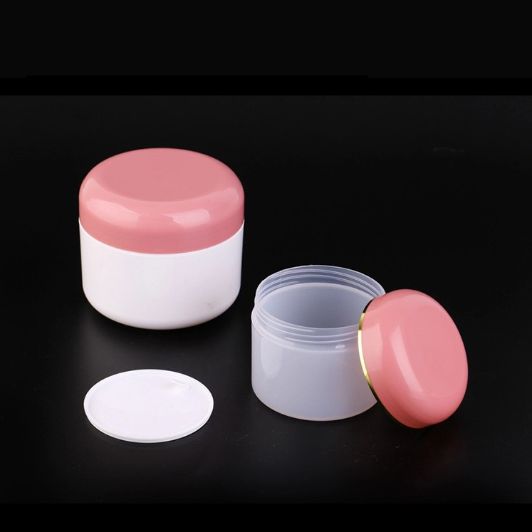 Double-wall design plastic cosmetic jar cream jar