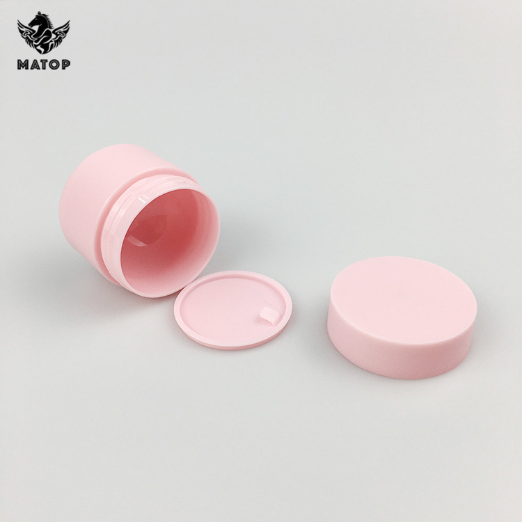 Double wall matte plastic cosmetics face cream empty jar packaging