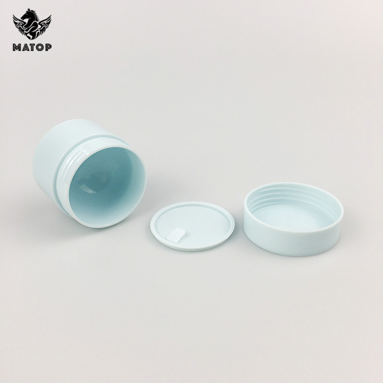 Double wall matte plastic cosmetics face cream empty jar packaging