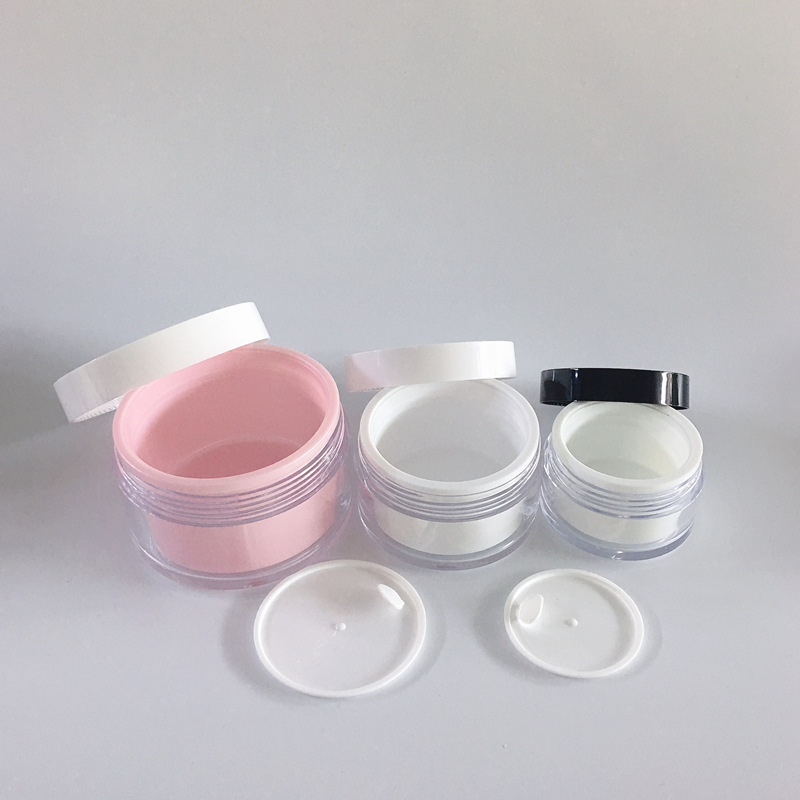 Double wall plastic jar with cap PP cosmetic cream mask jar skin care plastic jar 100g 120g 200g 250g