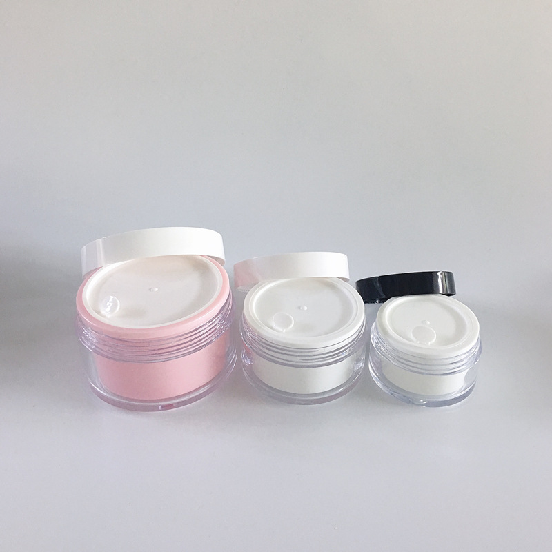 Double wall plastic jar with cap PP cosmetic cream mask jar skin care plastic jar 100g 120g 200g 250g