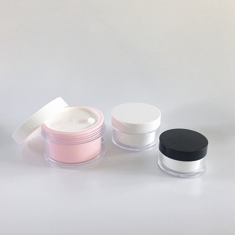 Double wall plastic jar with cap PP cosmetic cream mask jar skin care plastic jar 100g 120g 200g 250g
