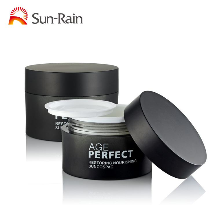 Double wall round personal care cream jar skincare jar container