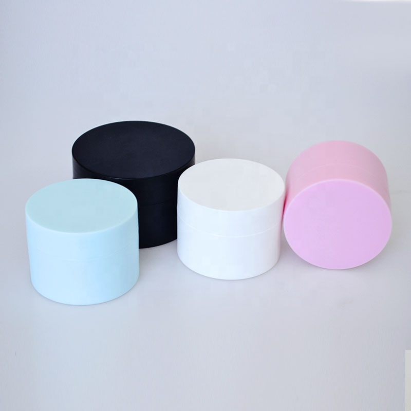 Double wall skincare container 5g 10g 15g 20g 30g 50g matte white PP plastic lip balm jar