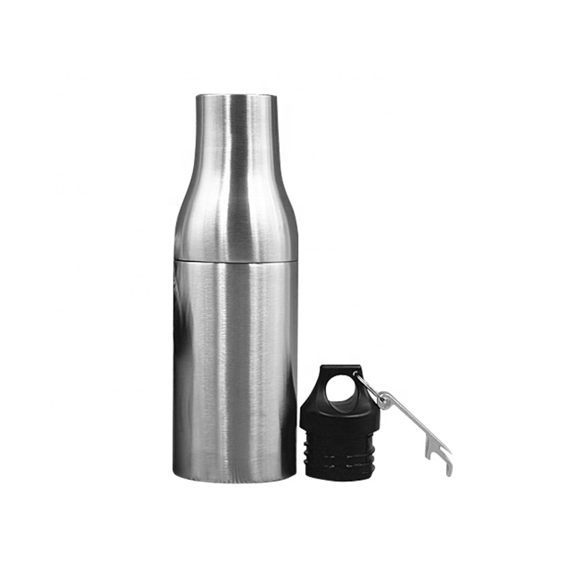 Double walled Insulated Beer Bottle Insulator with Bottle Opener