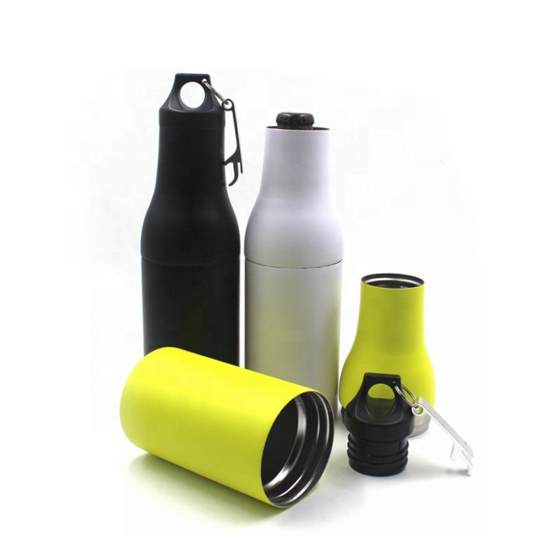 Double walled Insulated Beer Bottle Insulator with Bottle Opener