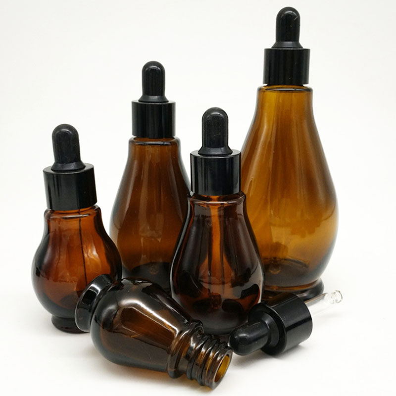Drop Amber Glass Bottle Brown Dropper Pipette Dripping Bottles Essential Oil Bottles