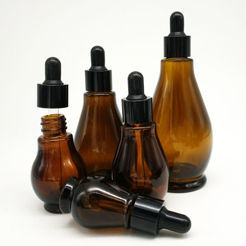 Drop Amber Glass Bottle Brown Dropper Pipette Dripping Bottles Essential Oil Bottles
