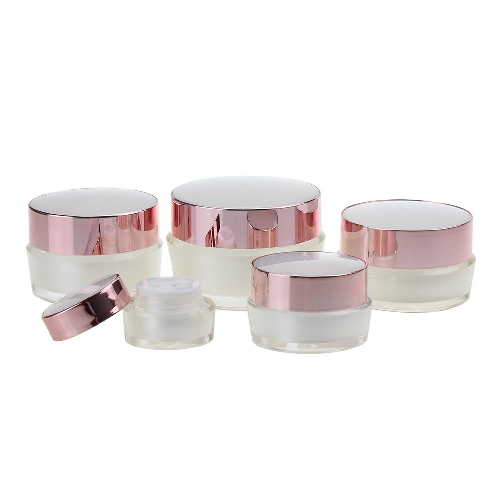 Drop Shipping 10g  Pink Lid  Manufacturer Skincare Jars Luxury  Acrylic Cream Jar