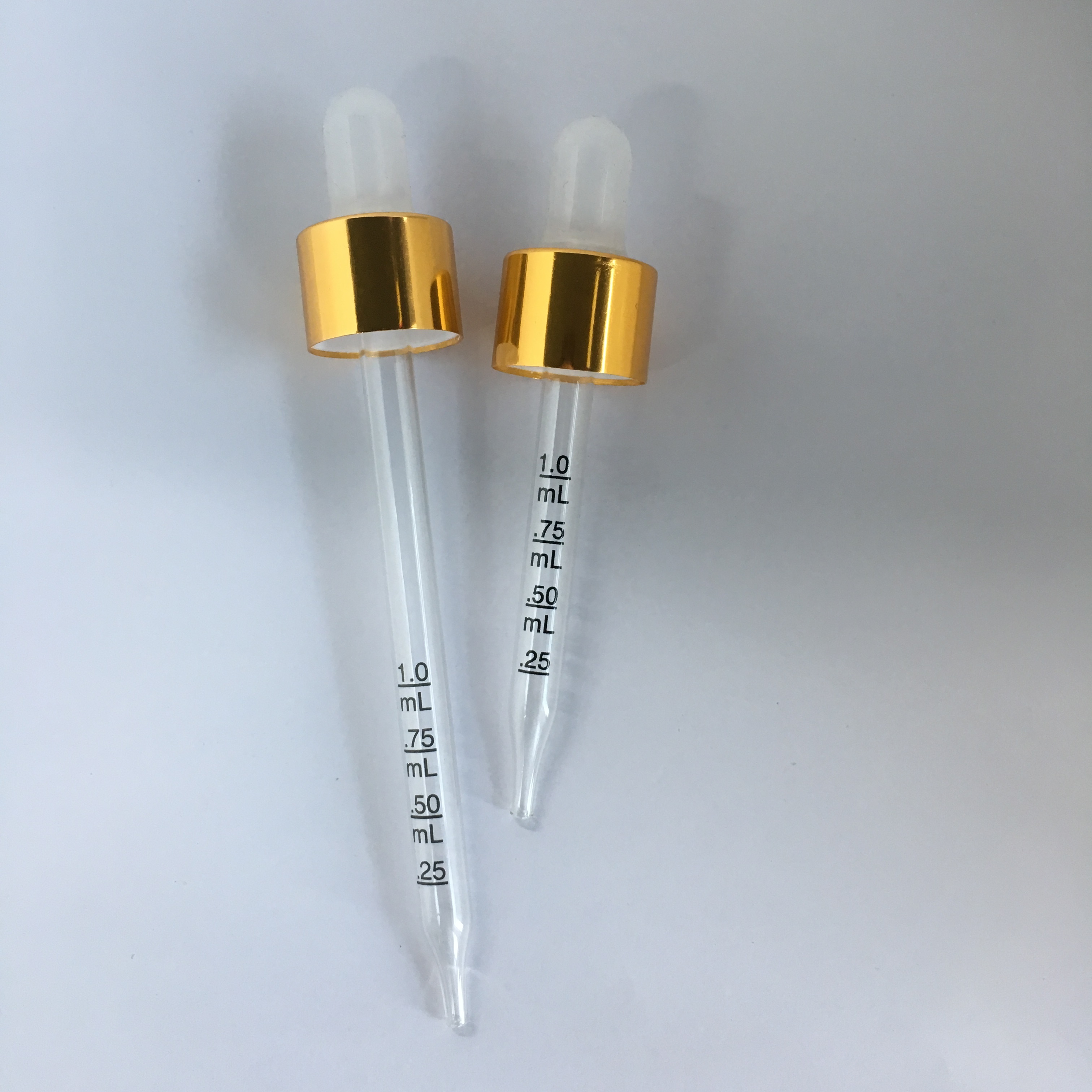 Dropper 50ml Essential Oil Glass Bottle and Gold Cap with Clear Rubber Teat Glass or Silicone Screen Printing Personal Care