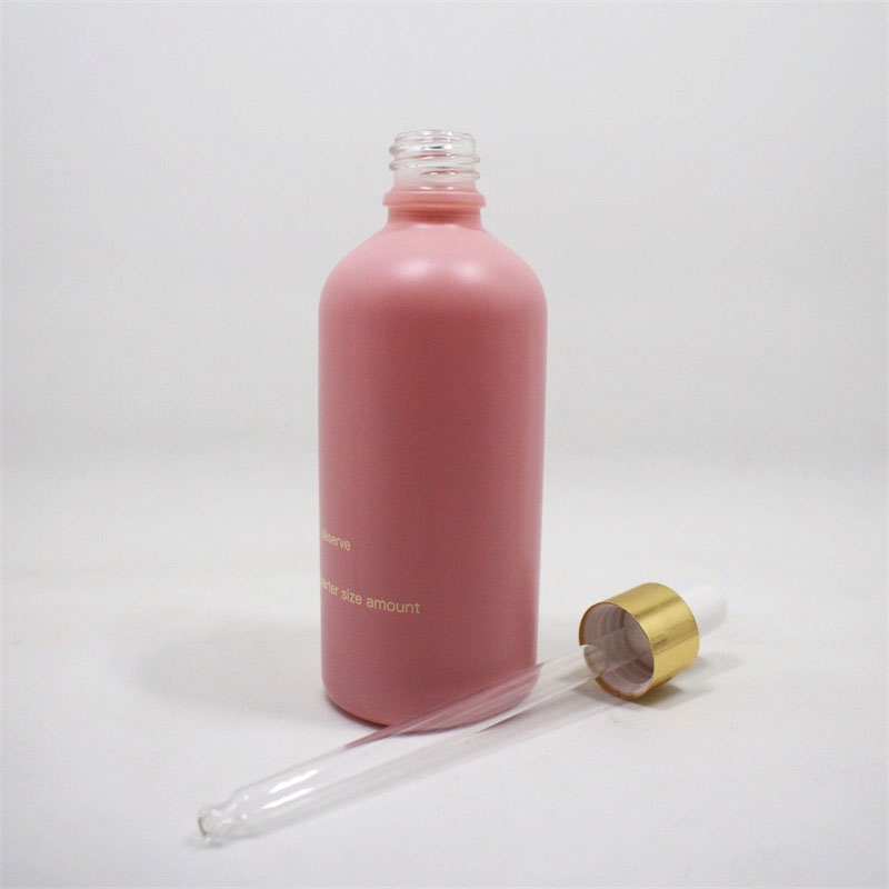 Dropper Bottle black white gold Screw Cap Glass Bottle Clear Blue Amber Green emballage cosmetique
