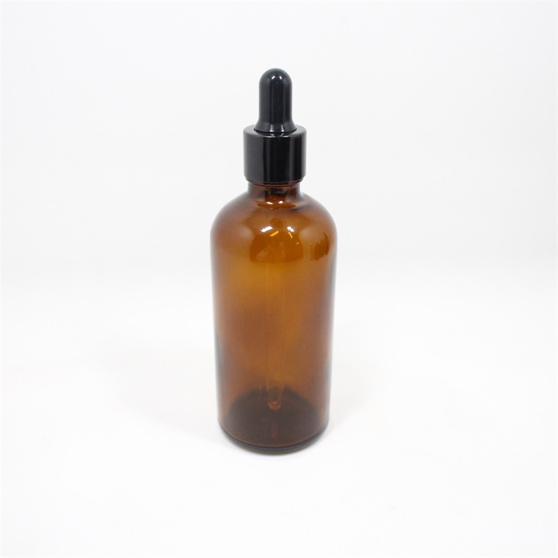 Dropper Bottle black white gold Screw Cap Glass Bottle Clear Blue Amber Green emballage cosmetique