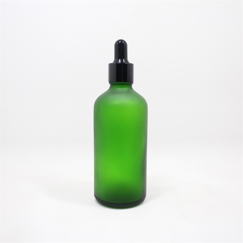 Dropper Bottle black white gold Screw Cap Glass Bottle Clear Blue Amber Green emballage cosmetique