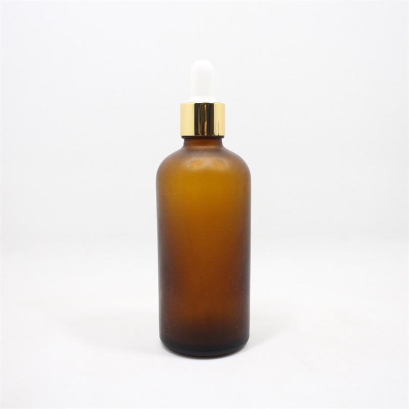 Dropper Bottle black white gold Screw Cap Glass Bottle Clear Blue Amber Green emballage cosmetique