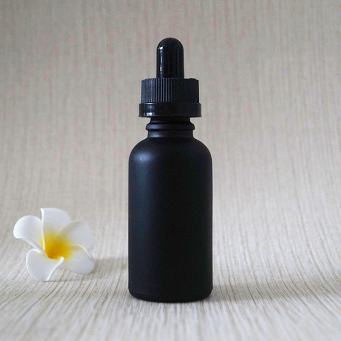 Dropper Bottle with Cap Violet Luxury Frosted 30ml 50ml 100 Ml Black Essential Oil Screen Printing Personal Care UV