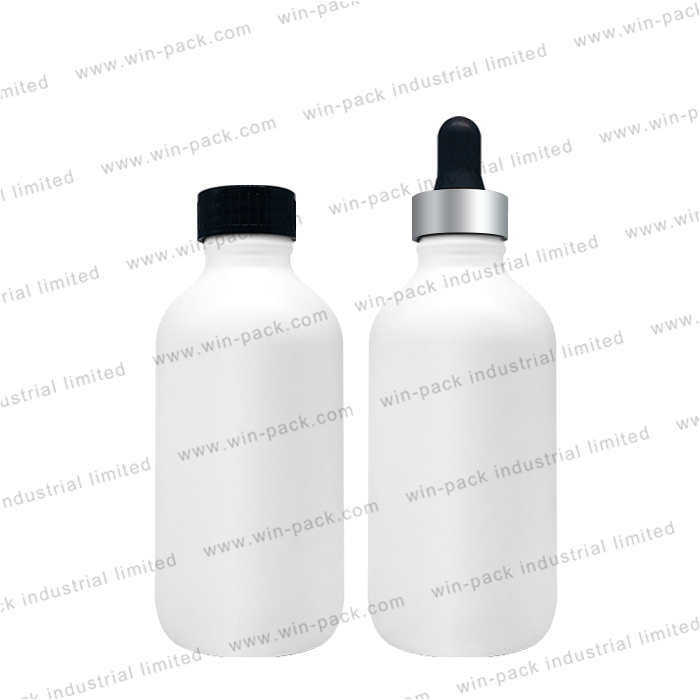 Dropper Bottles Serum Glass 0.5OZ 1OZ 2OZ 4OZ Matte Clear White Essential Oil Screen Printing Personal Care Wholesale with Cap