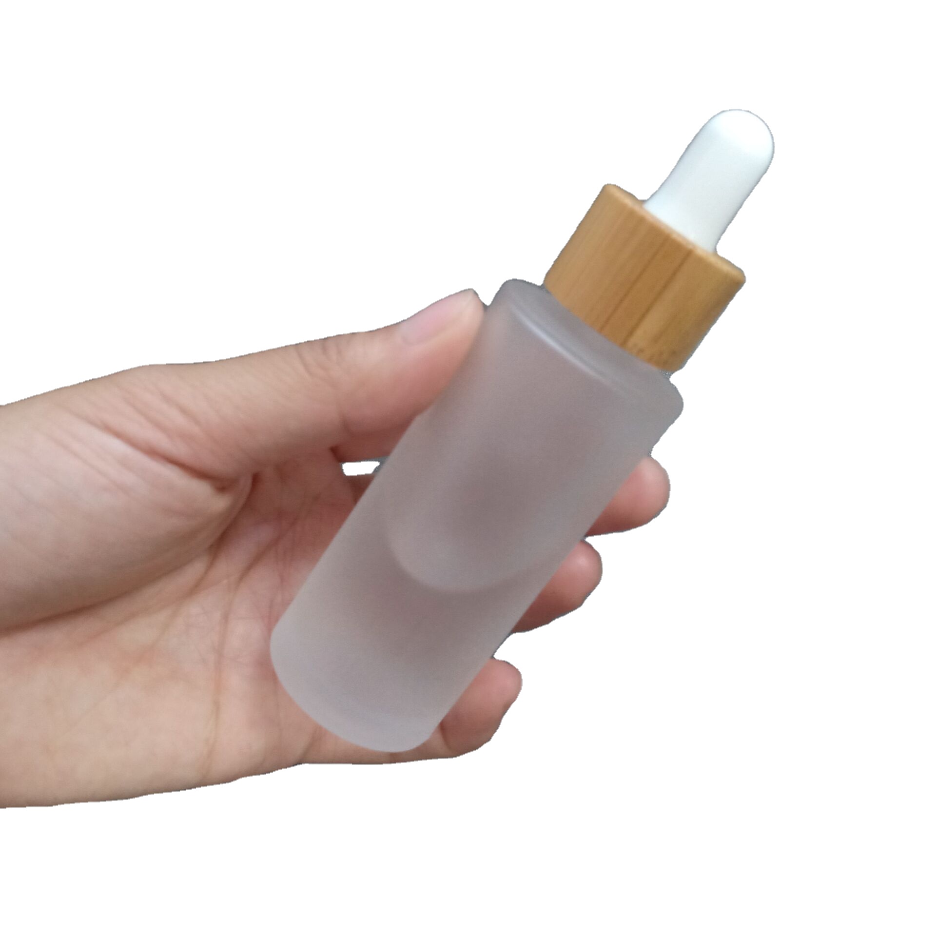 Dropper Cap Perfume Jar Dropper Bottle Custom 15ml 30ml 50ml 100ml Bamboo /spray Head Bamboo /essential Oil Serum Vacuum Bamboo