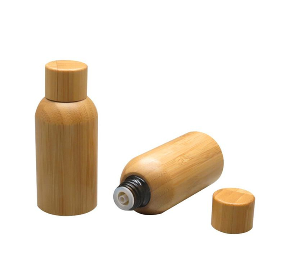 Dropper Cap Perfume Jar Dropper Bottle Custom 15ml 30ml 50ml 100ml Bamboo /spray Head Bamboo /essential Oil Serum Vacuum Bamboo