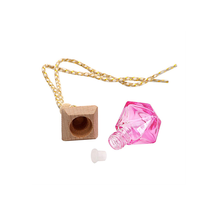 Dropshipping Amazon hot sale 6ml Colorful Diamond-Style Car Hanging Perfume Air Freshener Diffuser Essential Oil Perfume bottle