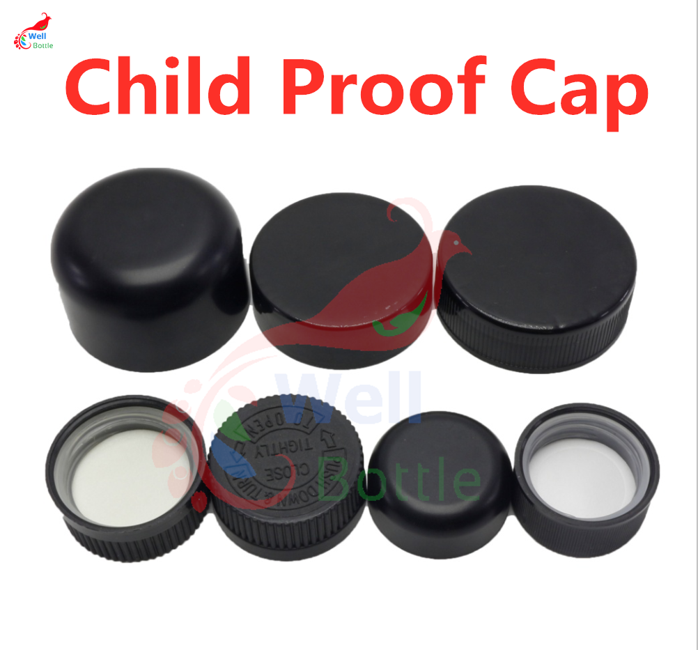 Dry weed 5ml 50ml 70ml 110ml 150ml 220ml For Weeds CBD transparent childproof glass flower jar with child proof lid CF-43AN