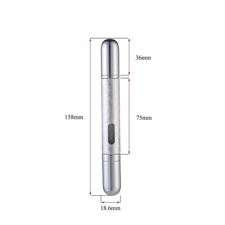 Dual Use Empty Refillable 10ml Aluminum Bottle 5ml Pocket Spray Perfume Atomizers&5ml Metal Leakproof Roller Parfum Oil Bottle