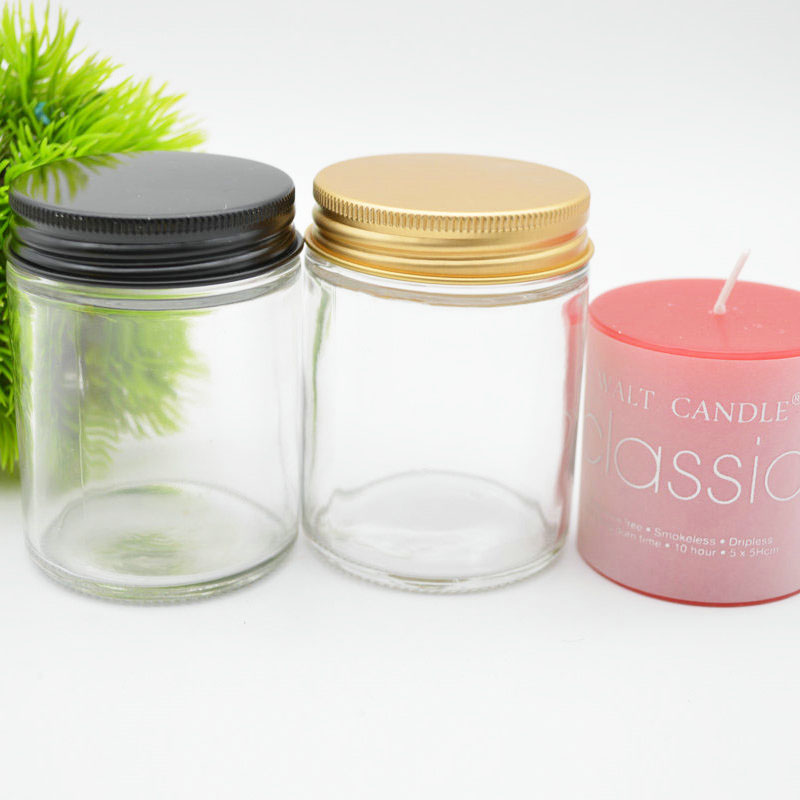 Durable Using Low Price Home Decoration Clear Glass Jars  Candle Jar with Lid