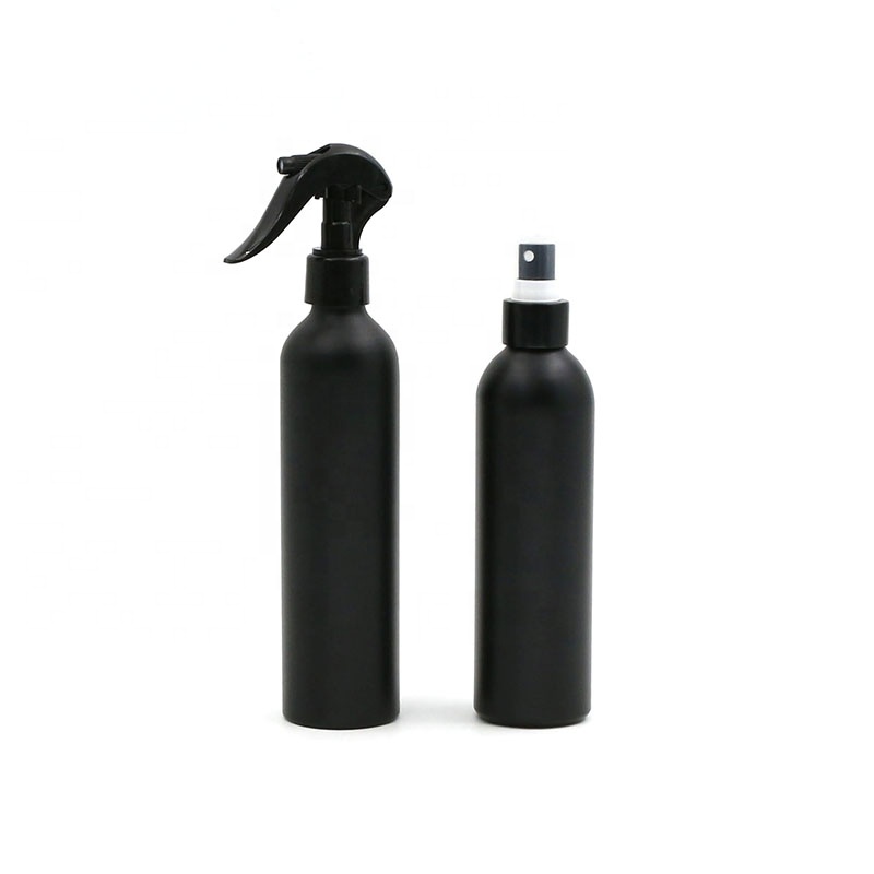 E-better Factory direct matte black 250ml 500ml 750ml aluminum bottle for cosmetic shampoo gel cleaner
