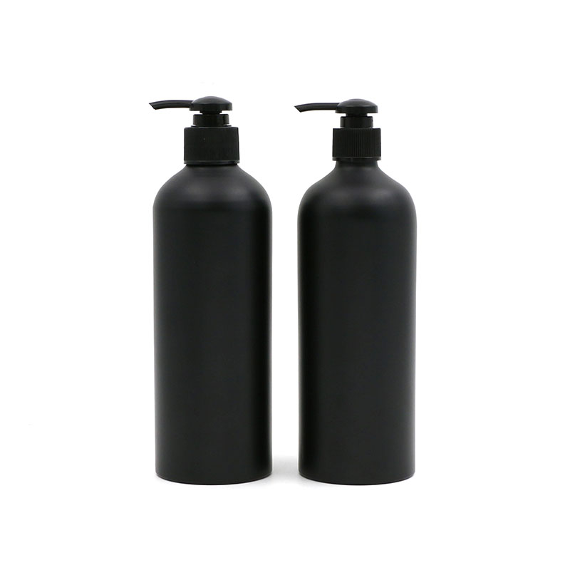 E-better Factory direct matte black 250ml 500ml 750ml aluminum bottle for cosmetic shampoo gel cleaner