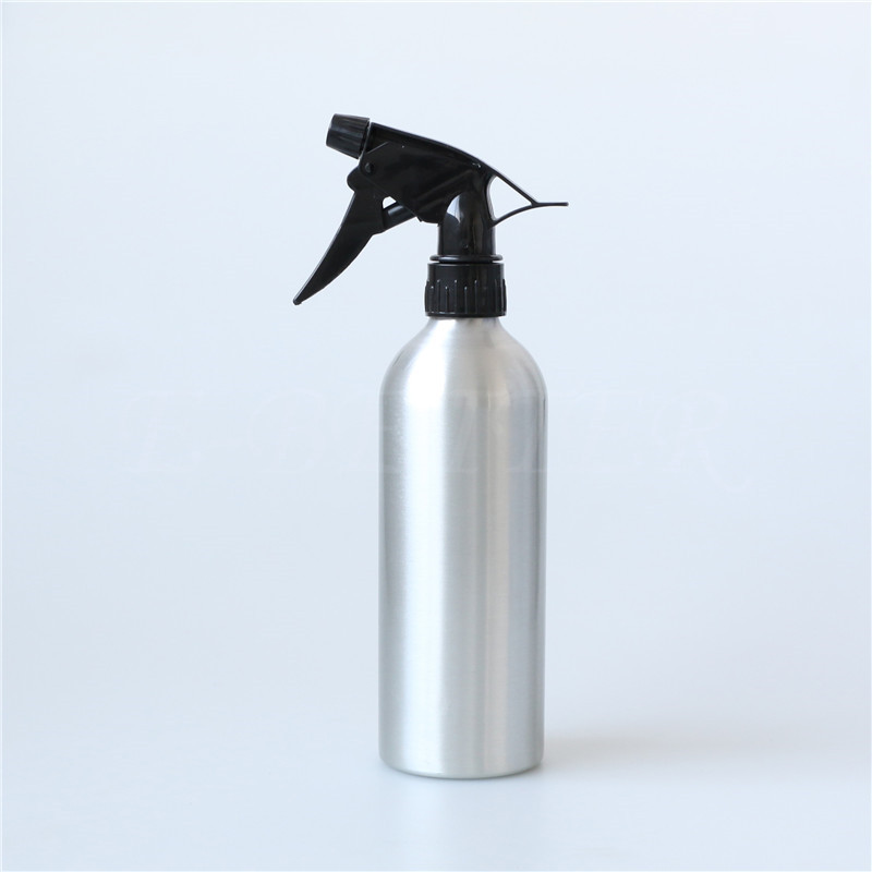 E-better manufacturer custom logo empty shiny uv coated aluminum bottles 750ml 1250ml with trigger spray