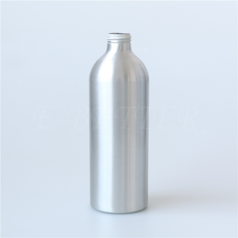 E-better manufacturer custom logo empty shiny uv coated aluminum bottles 750ml 1250ml with trigger spray