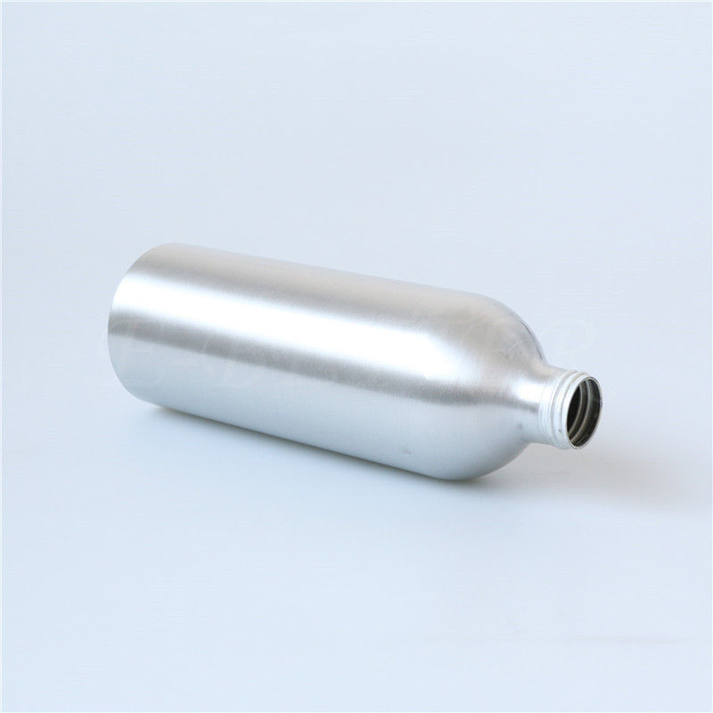 E-better manufacturer custom logo empty shiny uv coated aluminum bottles 750ml 1250ml with trigger spray