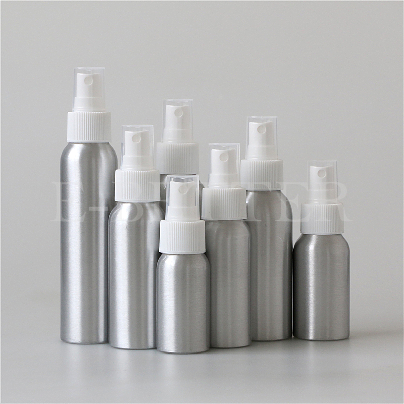 E-better manufacturer custom logo empty shiny uv coated aluminum bottles 750ml 1250ml with trigger spray