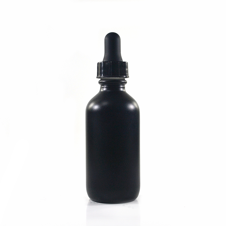 E liquid 30ml 60ml 120ml White/ black round boston glass dropper bottle for essential oil 1oz 2oz 4oz