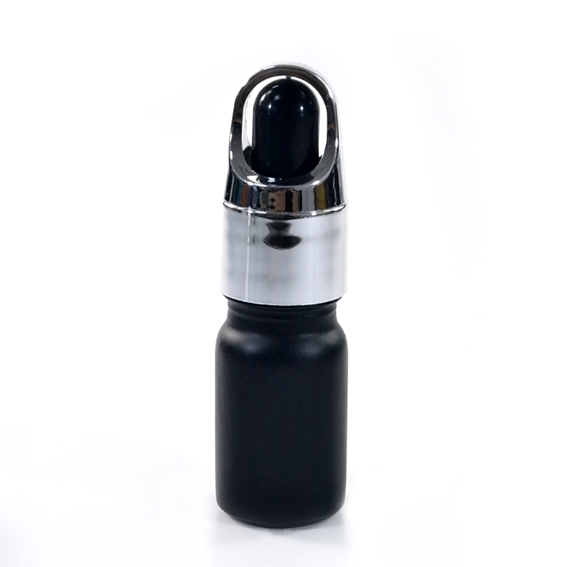 E vape oil 5ml 10ml 15ml 20ml 30ml 50ml 100ml matte black essential oil serum glass dropper bottle with gold siver black cap