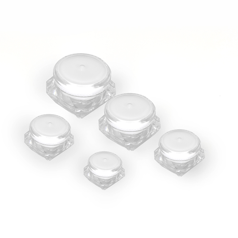 E1 5g 10g 15g 20g 30g in stock ready to ship luxury sliver lid transparent diamond body acrylic plastic cosmetic cream jar