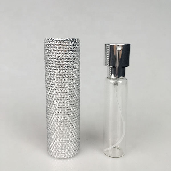 EBI Round Small Perfume Atomizer For Fashion Cosmetic Spray Glass Bottles Refill With Stone