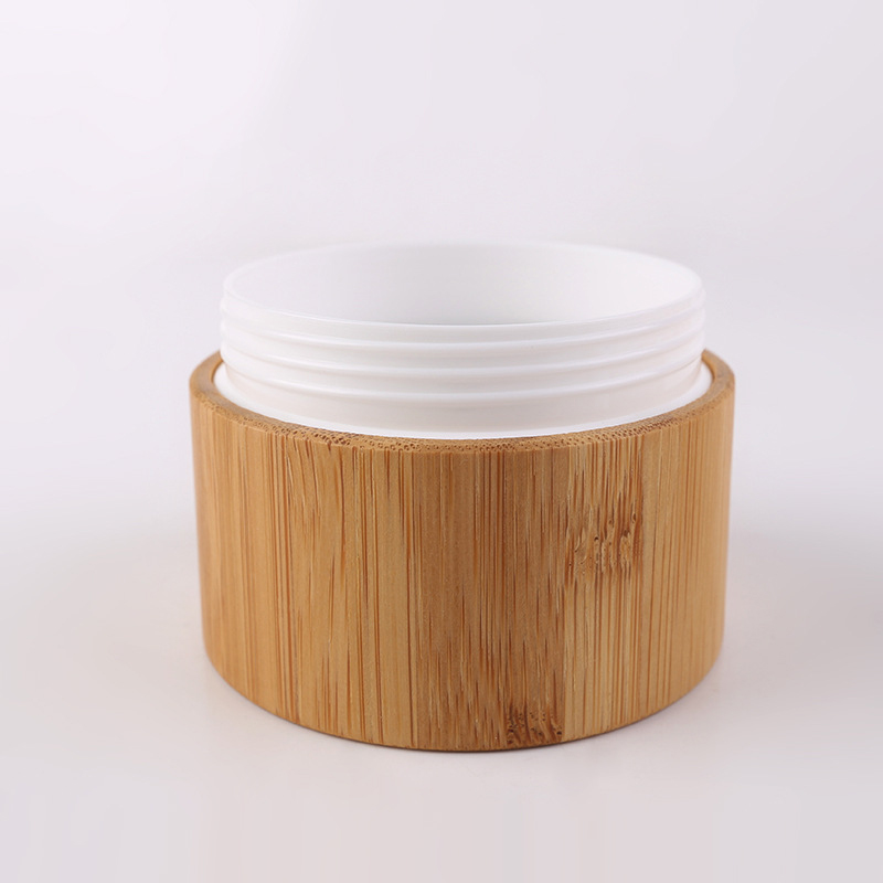ECO Friendly 30g Round Shell Facial Care Cream Plastic Jars Bamboo Cosmetics Containers and Packaging