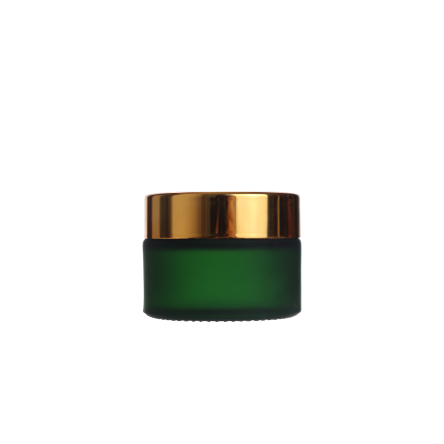 ECO Friendly 30ml frosted green small glass cosmetic jars with gold lid
